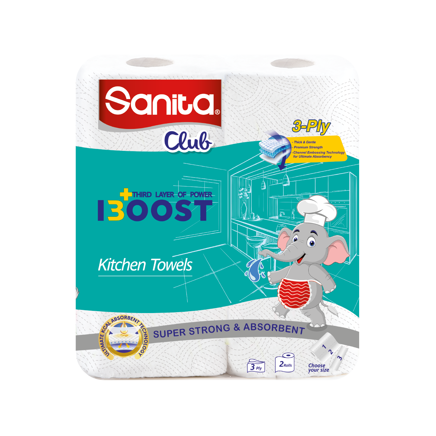 Sanita Club Kitchen Boost 2 Rolls