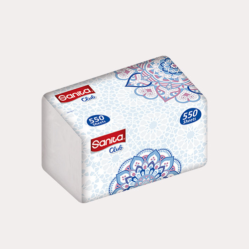 Sanita Club 550 sheet Soft Facial Tissues 1 Piece