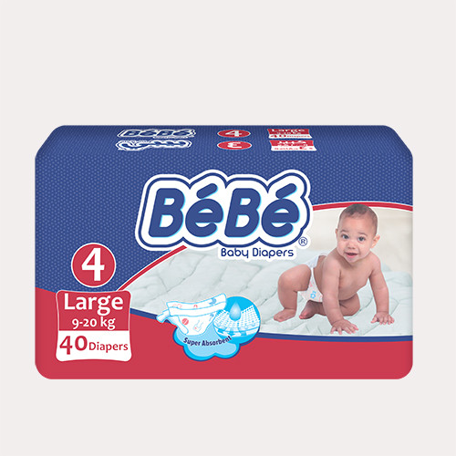 Bebe Baby Diapers Large (size 4) 40 diapers