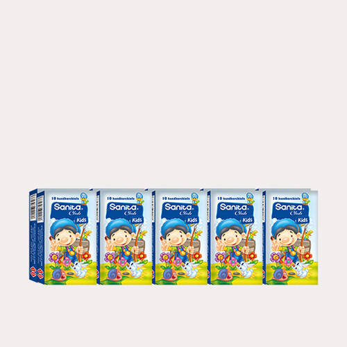 Sanita Kids Boby & Kity Pocket tissue 10 Packets