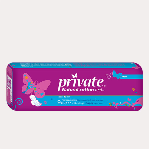 Private Maxi Super Pads 9 Pads