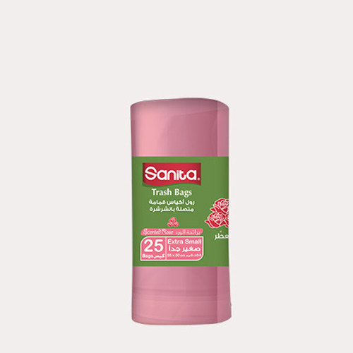 Sanita Trash Bags Extra Small Pink Scented Rose