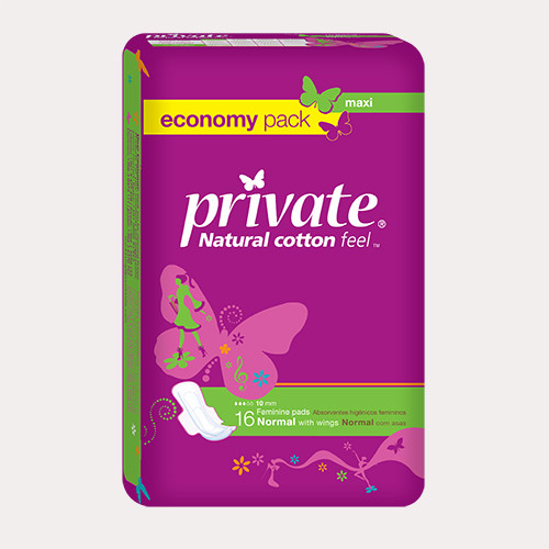 Private Maxi Normal Pads Economy Pack 16 Pads