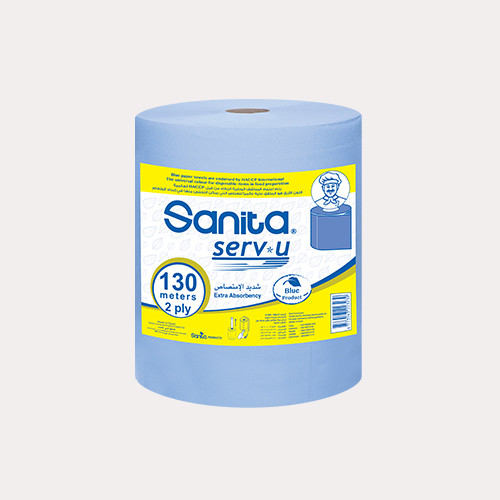 Maxi Roll Sanita serv u Blue 130 M 1 Roll