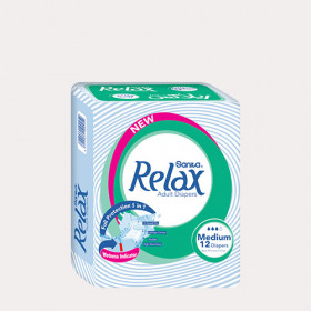 Relax Adult Diapers Medium 12 diapers