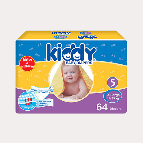 Kiddy Baby Diapers stretch Jumbo X-Large (size 5) 64 diapers