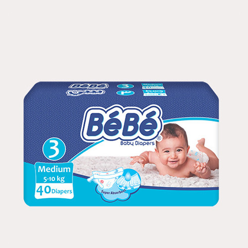 Bebe Baby Diapers Medium (size 3) 40 diapers