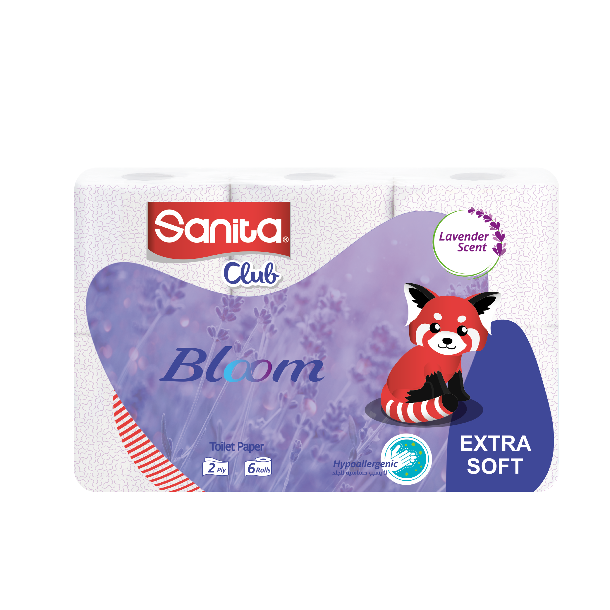 Sanita Club Bloom 280 Sheet Toilet Tissue 6 Rolls