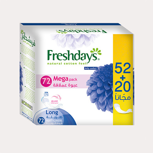 Freshdays Long Mega Pack 72 Pads